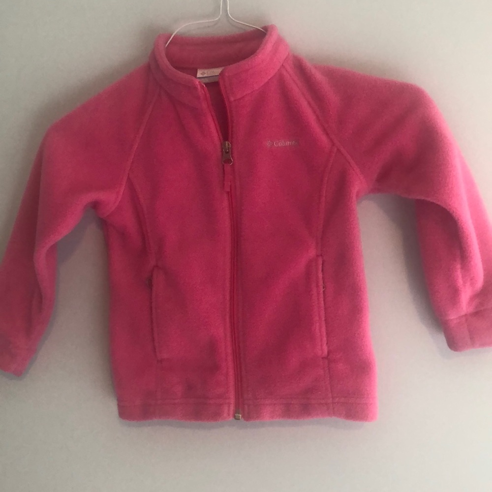 EUC pink Columbia fleece jacket